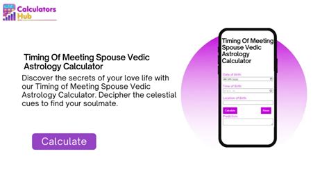 You can even know the distance and direction of <strong>spouse</strong> in Vedic <strong>Astrology</strong>. . Timing of meeting spouse astrology calculator